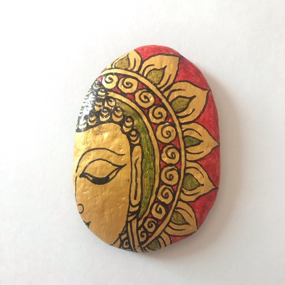 3/$25 🏠 Handpainted Stone Paperweight
